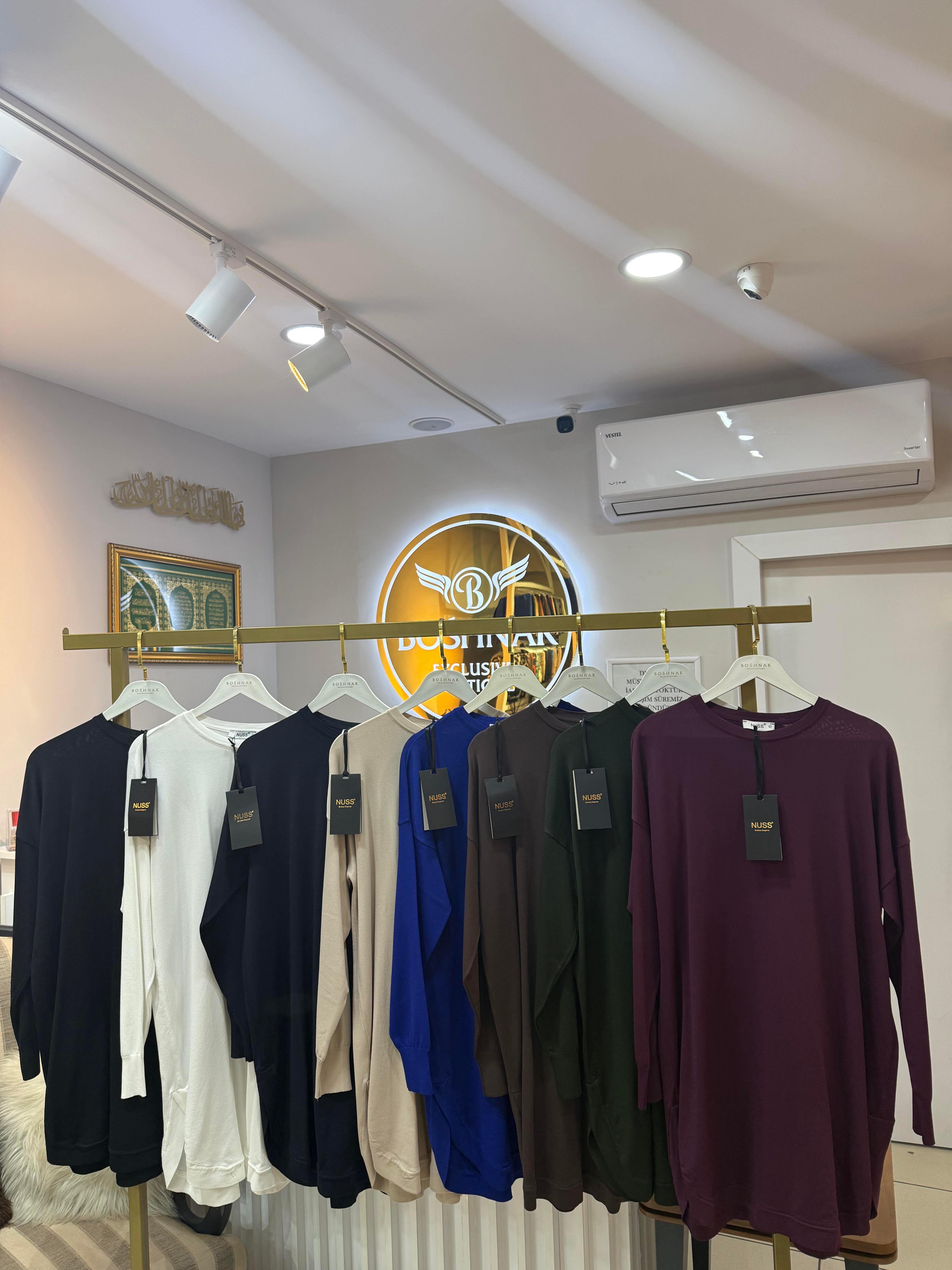 NUSS 1200 OVAL KESİM MERSERİZE TUNİK