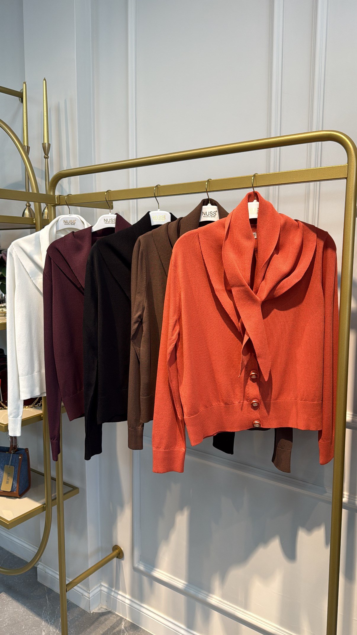 NUSS 604 ŞAL DETAYLI MERSERİZE HIRKA