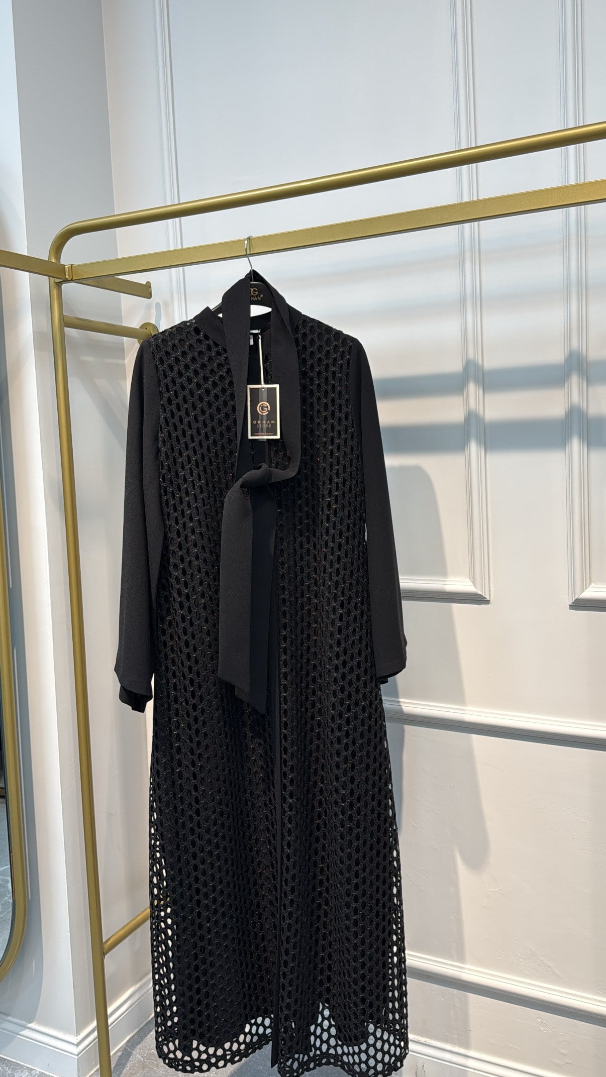 ORHAN 2793 İÇ ELBİSELİ FİLE DETAY ABAYA TAKIM