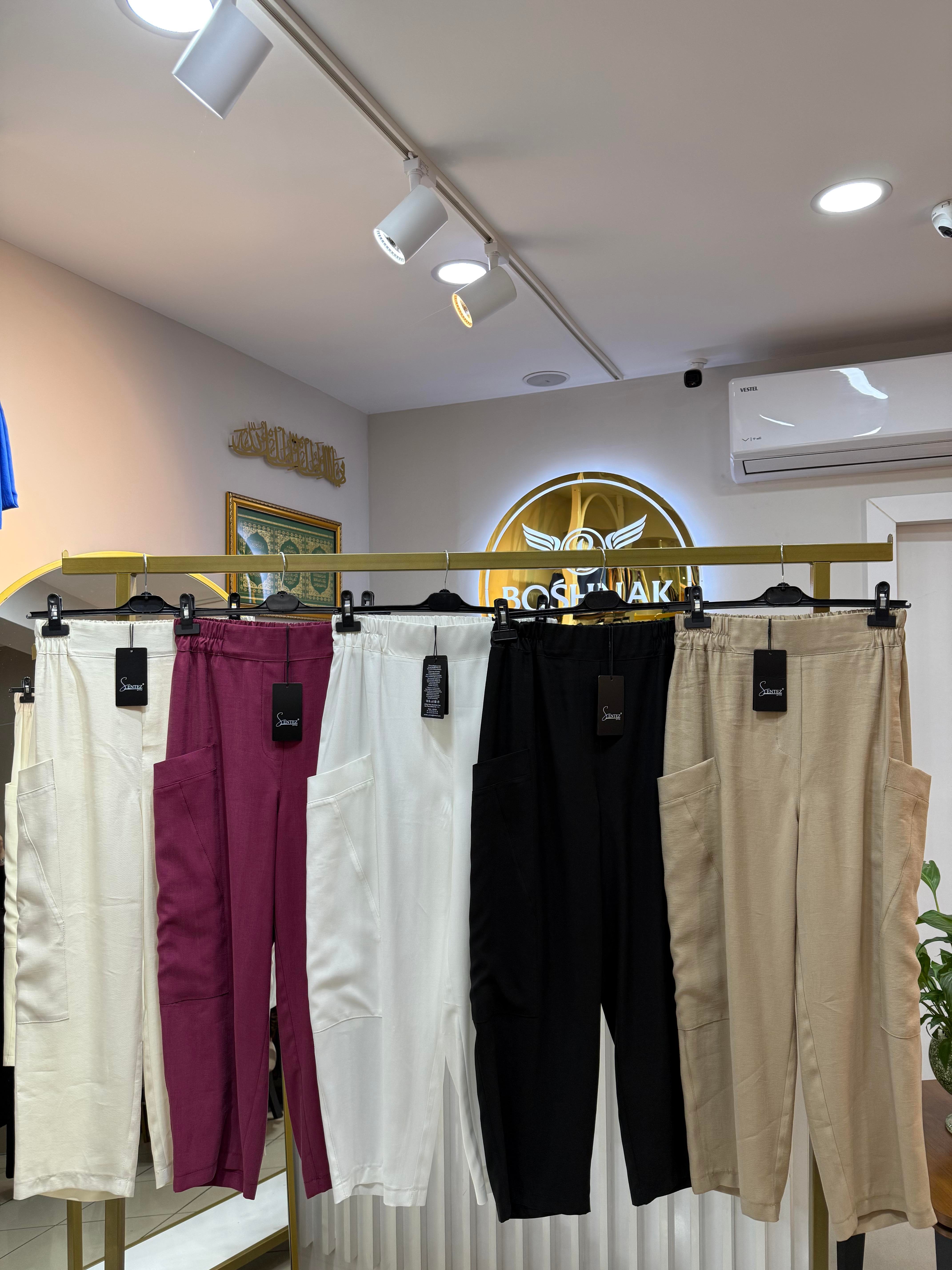 SENTEZ 5587 KANGURU KANVAS PANTOLON
