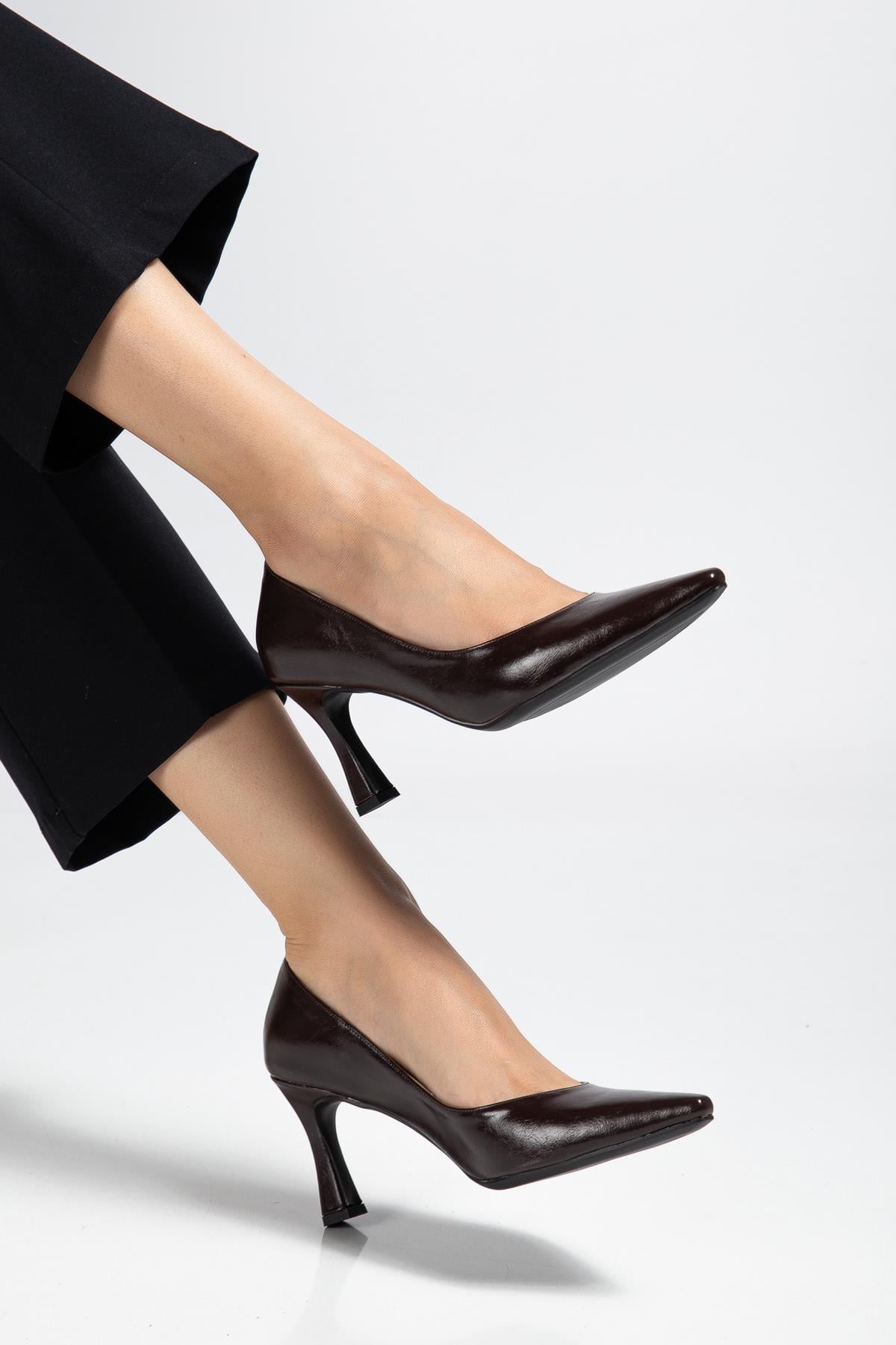Kahverengi Kadın Topuklu Ayakkabı Stiletto