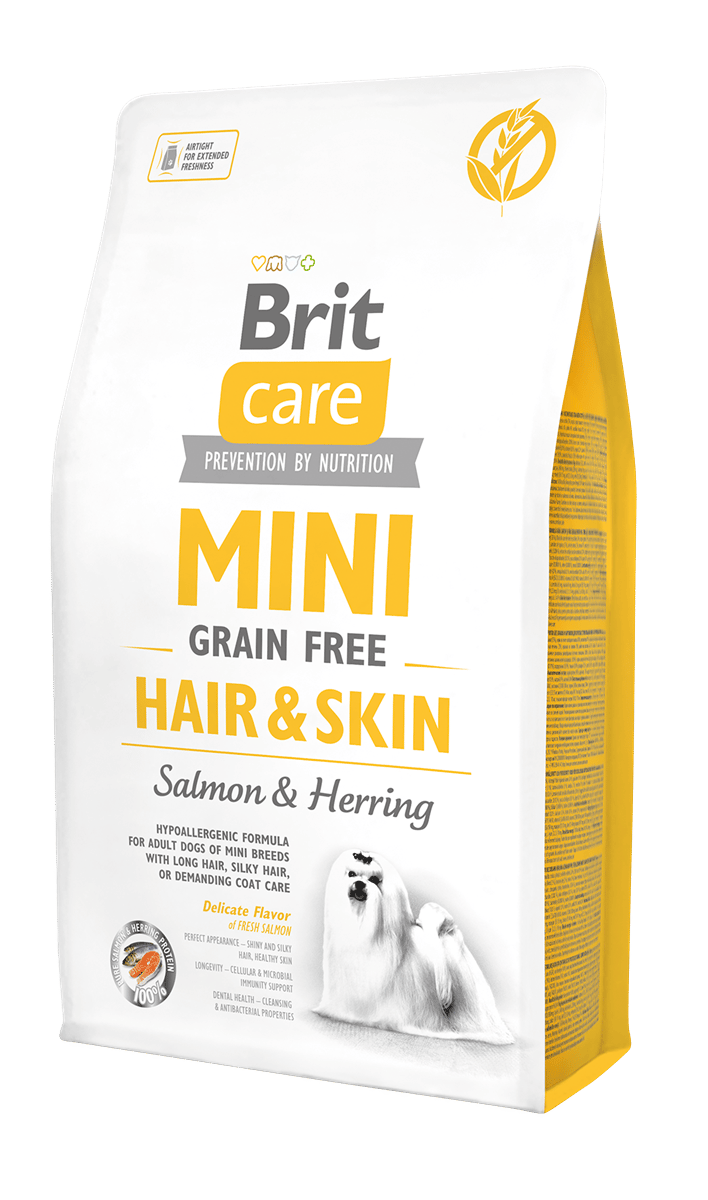 Brit Care 2kg Mini Irk Deri Ve Tüy Hassasiyeti Olan Yetişkin Köpekler İçin Tahılsız, Hipoalerjenik Somon Ve Ringa Balıklı Kuru Mama 
