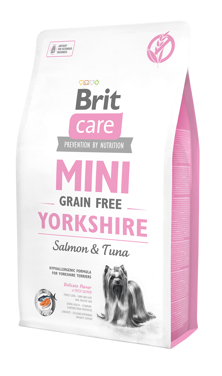 Brit Care 2kg Mini Irk Yorkshire Terrier Köpekler İçin, Tahılsız, Hipoalerjenik, Somon Ve Tuna Balıklı Kuru Mama