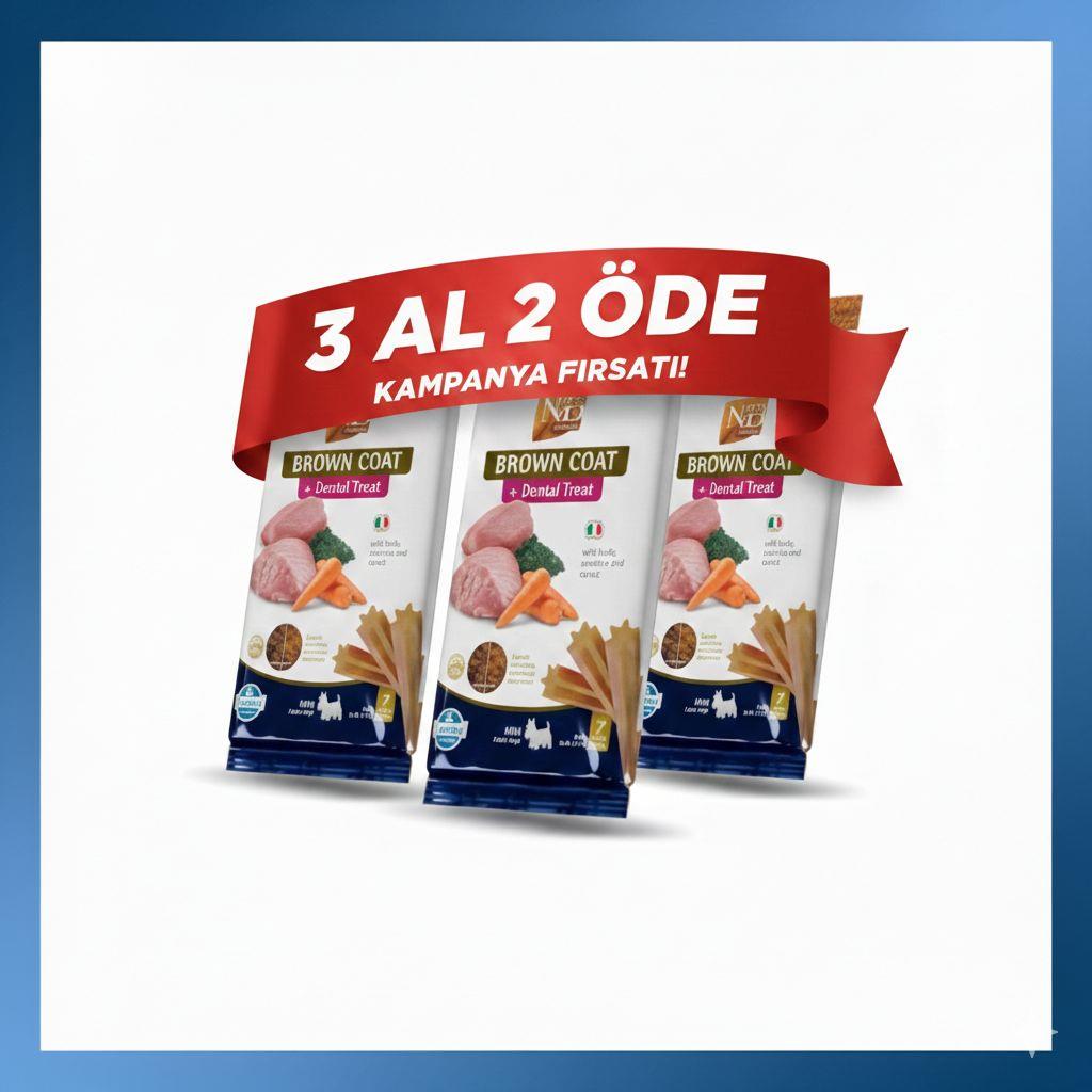 N&D Brown Coat Diş Sağlığı Mini Köpek Ödülü 60 Gr 3adet