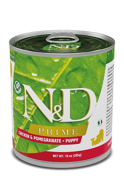 N&D Tavuk & Nar. Yavru köpekler, gebe veya emziren yetişkin köpekler için formüle edilmiş tam mamadır. 285gr
