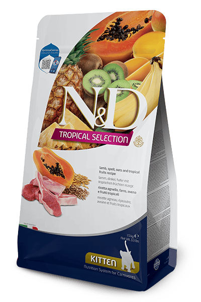 N&D Tropical Selection Yavru kediler ve gebelik veya emzirme dönemindeki kediler için tam mama 1.5kg