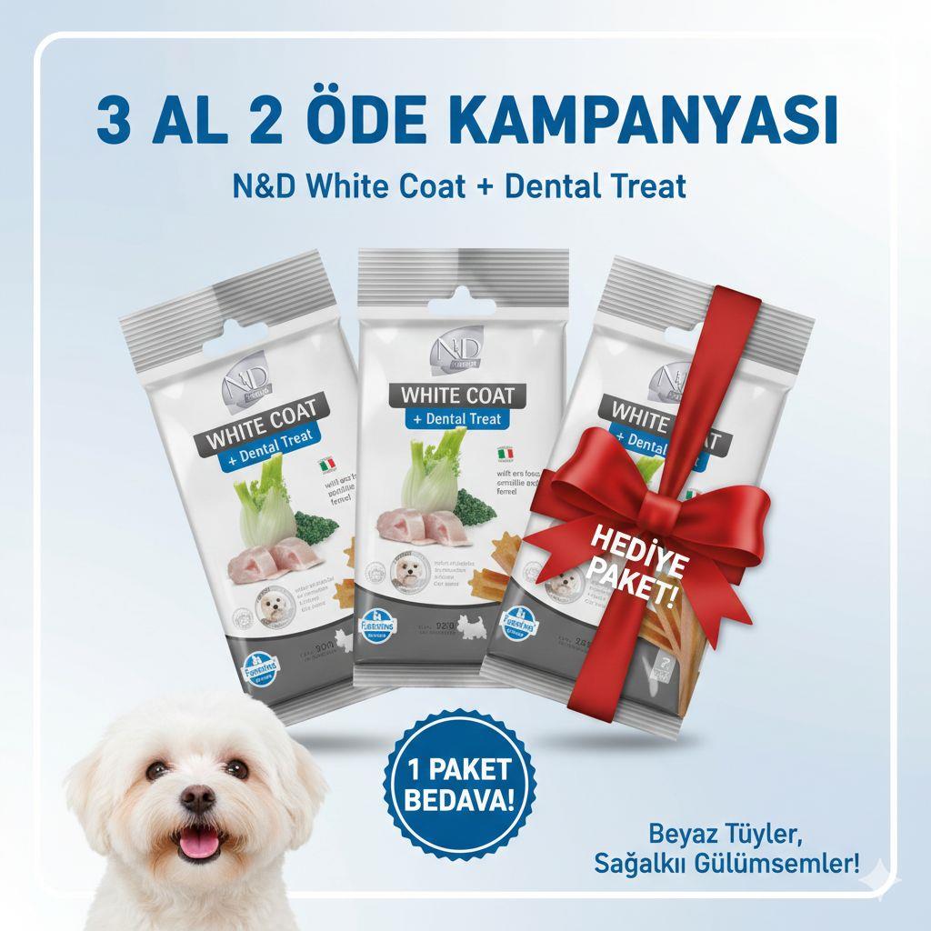 N&D White Coat Diş Sağlığı Mini Köpek Ödülü 60 Gr 3x2