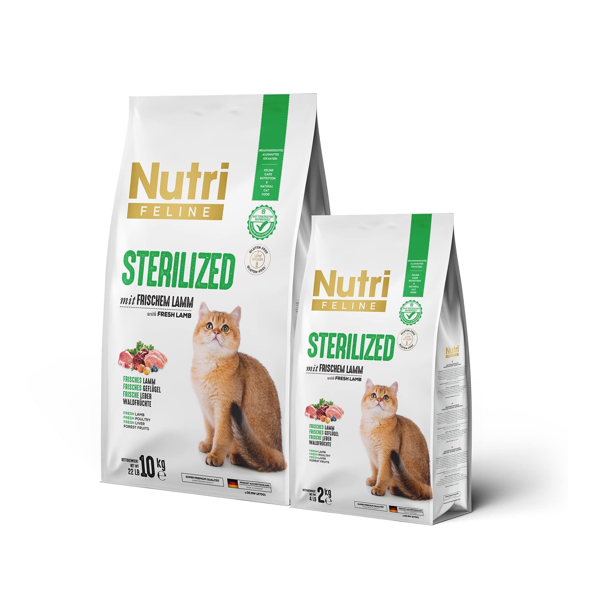 Nutri Feline 2kg Kuzulu Tahılsız Kısırlaştırılmış Kedi Maması 