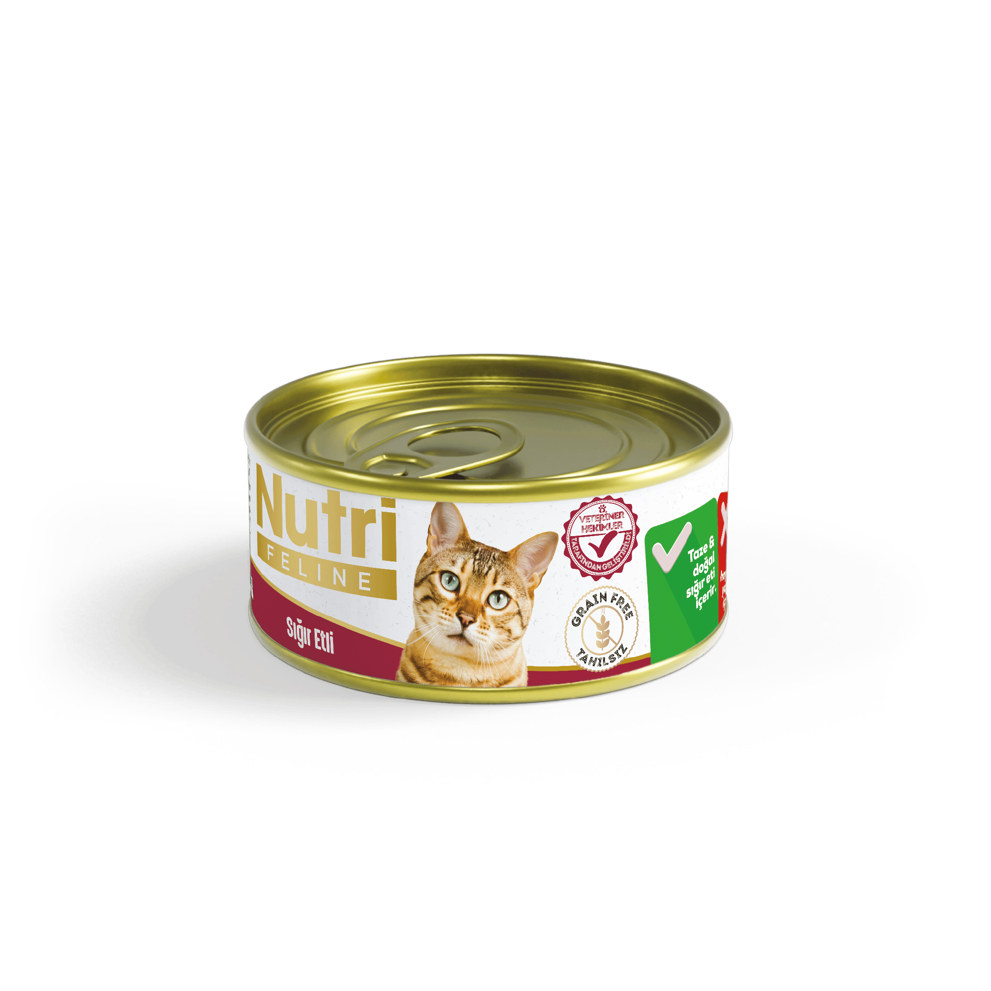 NUTRİ FELİNE SIĞIR ETLİ KONSERVE MAMASI 85gr
