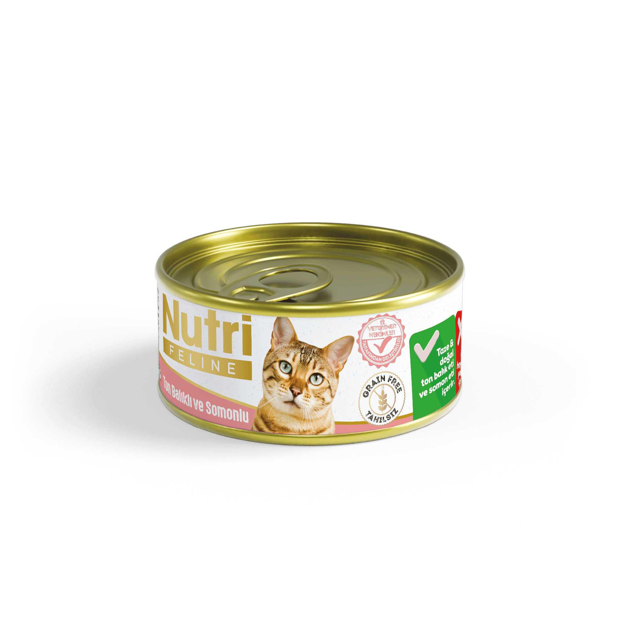 NUTRİ FELİNE TON BALIKLI ve SOMONLU KONSERVE MAMASI 85gr