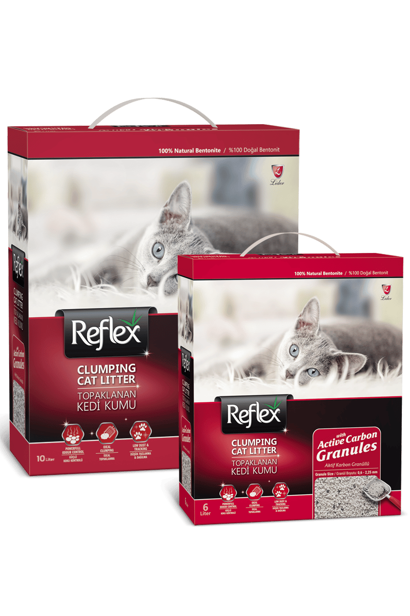 Reflex Aktif Karbon Granüllü Topaklanan Kedi Kumu 10L