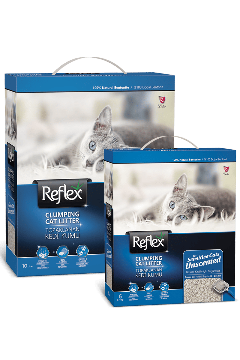 Reflex Hassas Kediler İçin Parfümsüz Topaklanan Kedi Kumu 10L