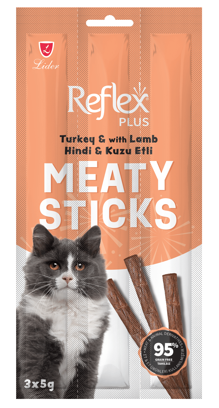 REFLEX Meaty Sticks / Hindi ve Kuzu Etli Çubuk 3X5gr