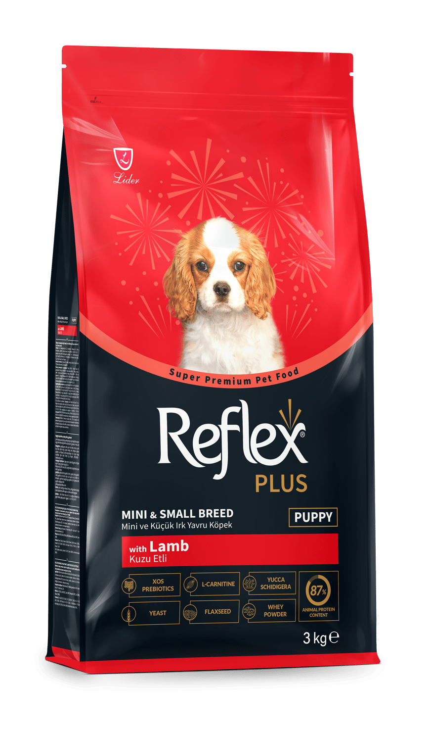 Reflex Plus Kuzu Etli Mini ve Küçük Irk Yavru Köpek Maması 3kg