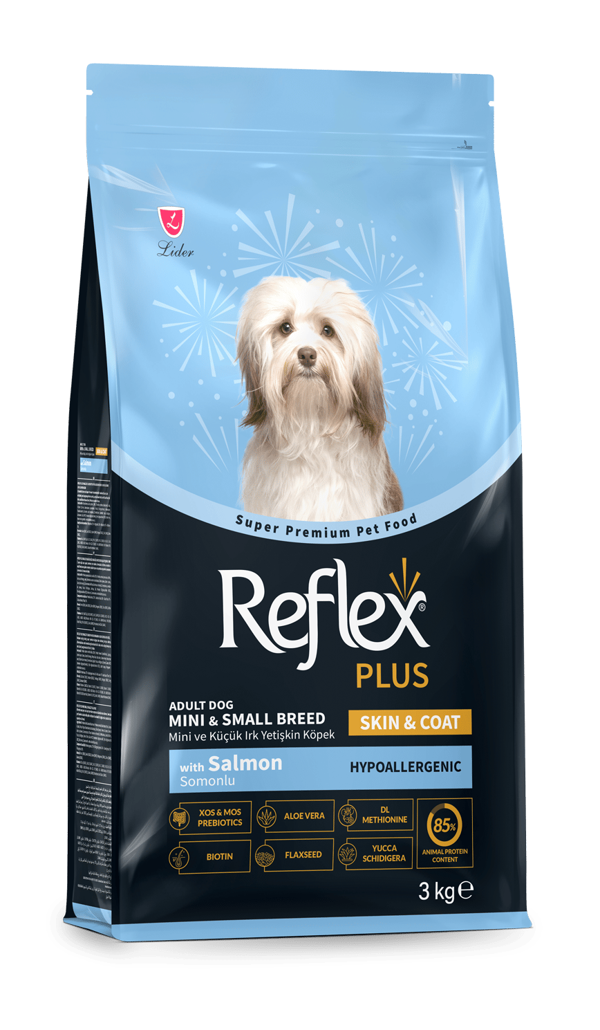 Reflex Plus Skin & Coat Somonlu Mini ve Küçük Irk Yetişkin Köpek Maması 3kg