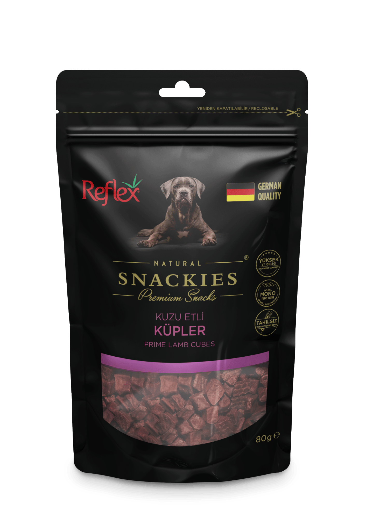 REFLEX Snackies / Kuzu Etli Küpler Köpek Ödül maması 80gr