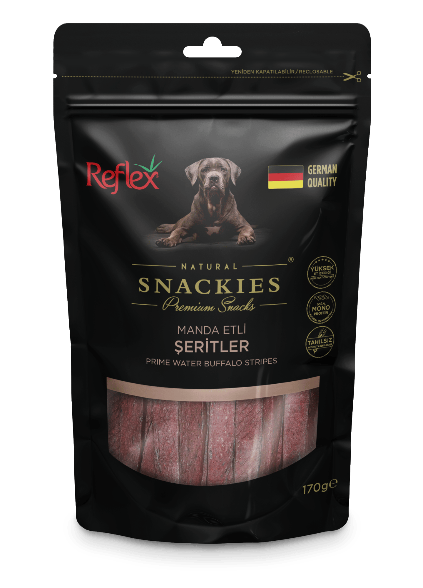 REFLEX Snackies / Manda Etli Şeritler Ödül Maması 170gr
