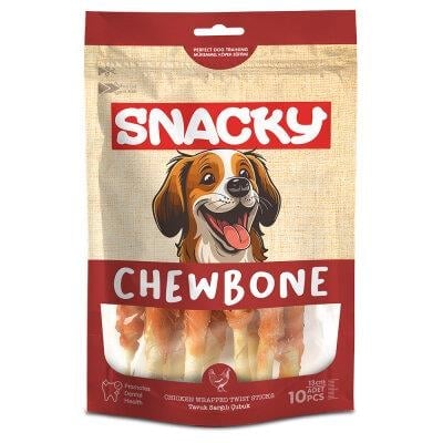 Snacky Snacky T. Tavuk Sargılı Çubuk Köpek Ödül 10'lu *13cm *100g