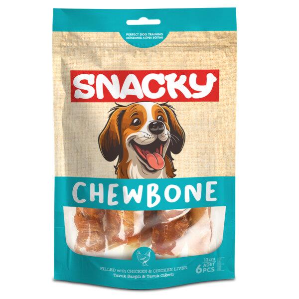 Snacky Snacky Tavuk&Ciger Sargılı Köpek Ödülü 6'lı *13cm 168gr