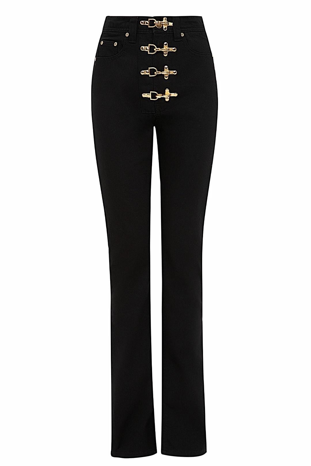 Gaia Flare Jeans Siyah Gold