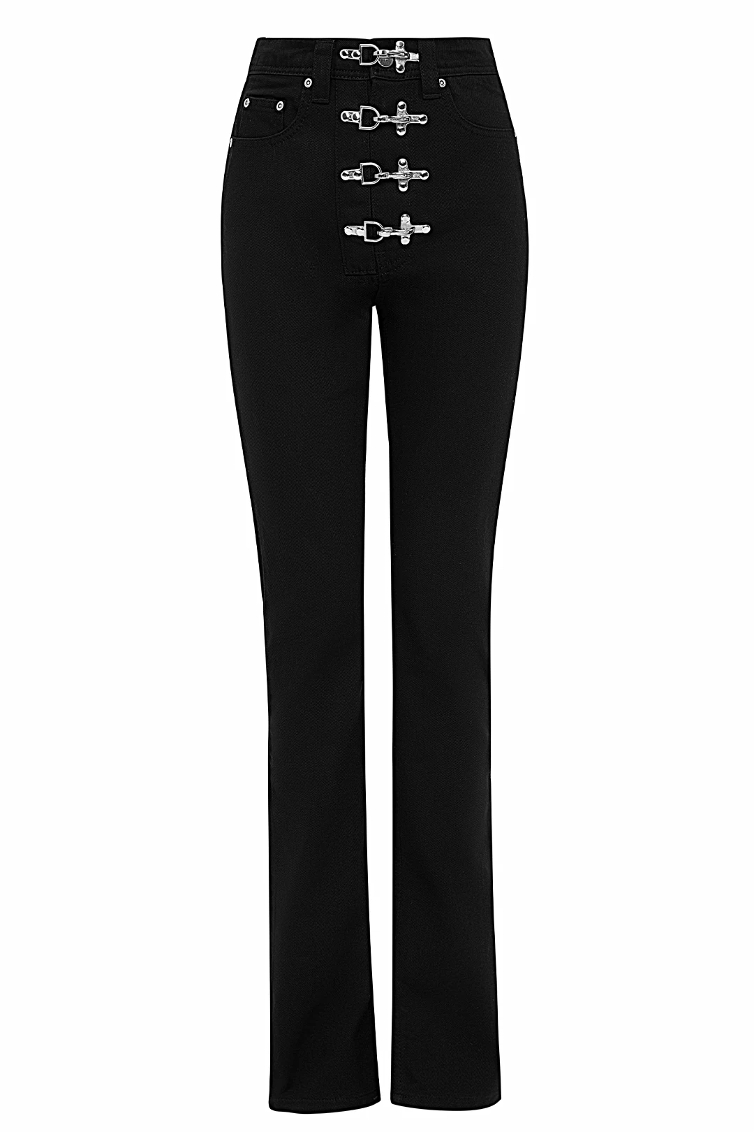 Gaia Flare Jeans Siyah Silver