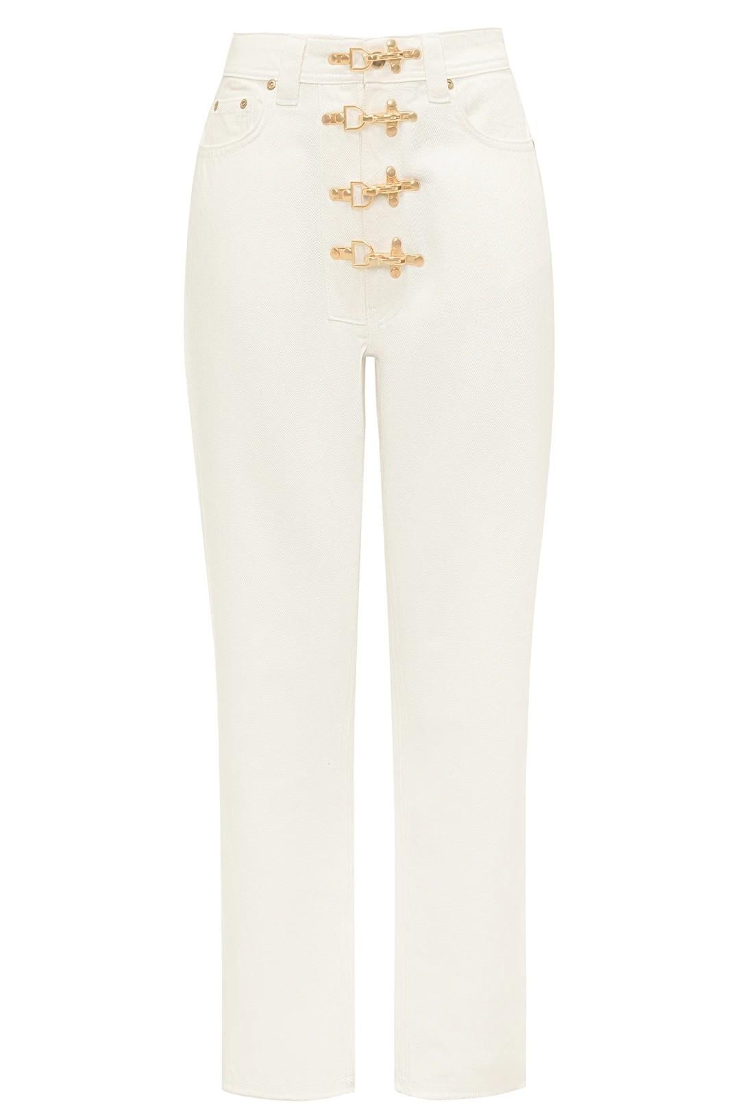Gaia Jeans  Gold White