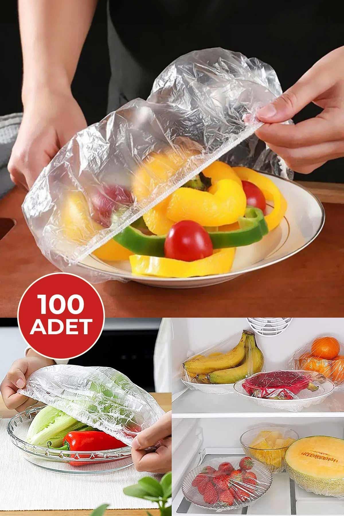 100 Adet Pratik Tazeliği Koruyan Tencere ve Tabak Bonesi | Çok Amaçlı Kapak Gıda Bonesi
