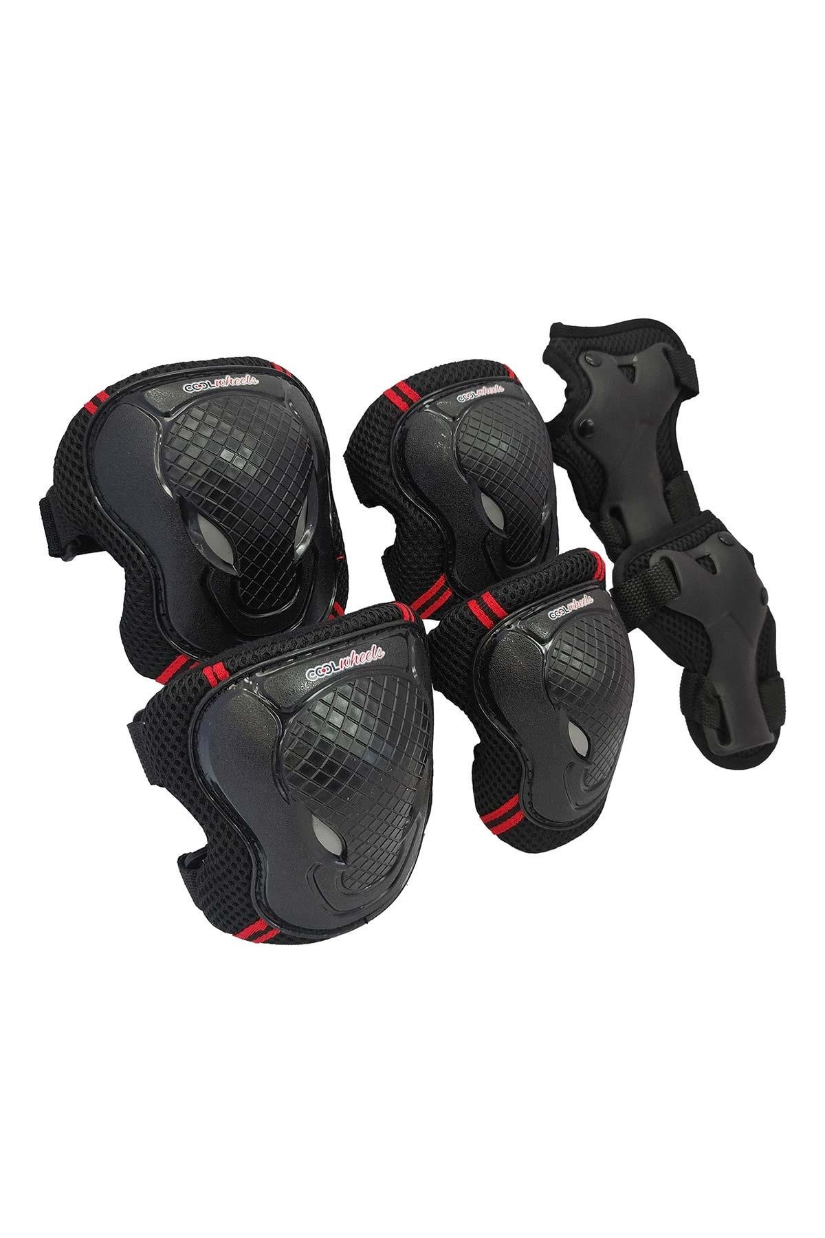 Cool Wheels Çocuk Scooter & Paten Koruma Seti – Kaliteli Dizlik ve Dirseklik Seti (S) Kırmızı FR37715