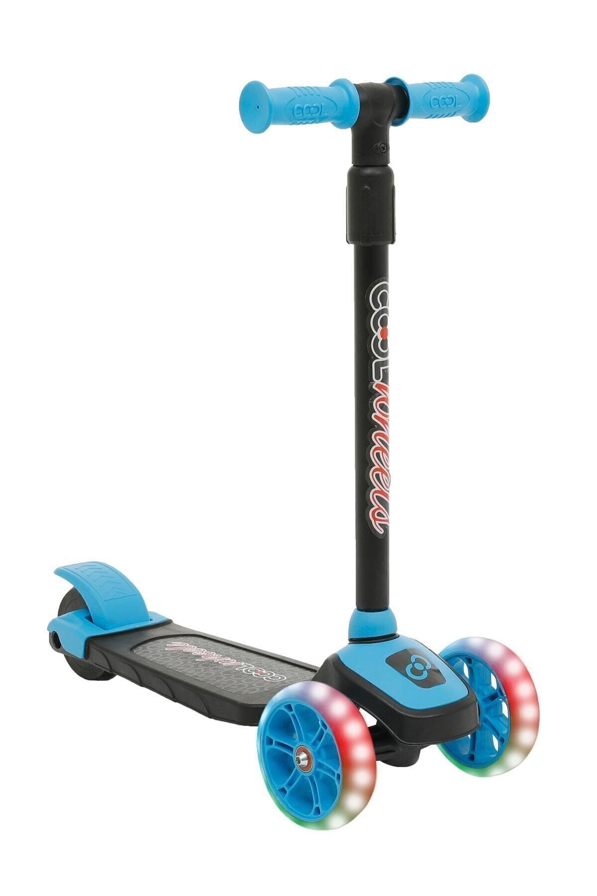 Furkan Cool Wheels Led Işıklı 3 Tekerlekli Yükseklik Ayarlı Mavi Scooter FR58055