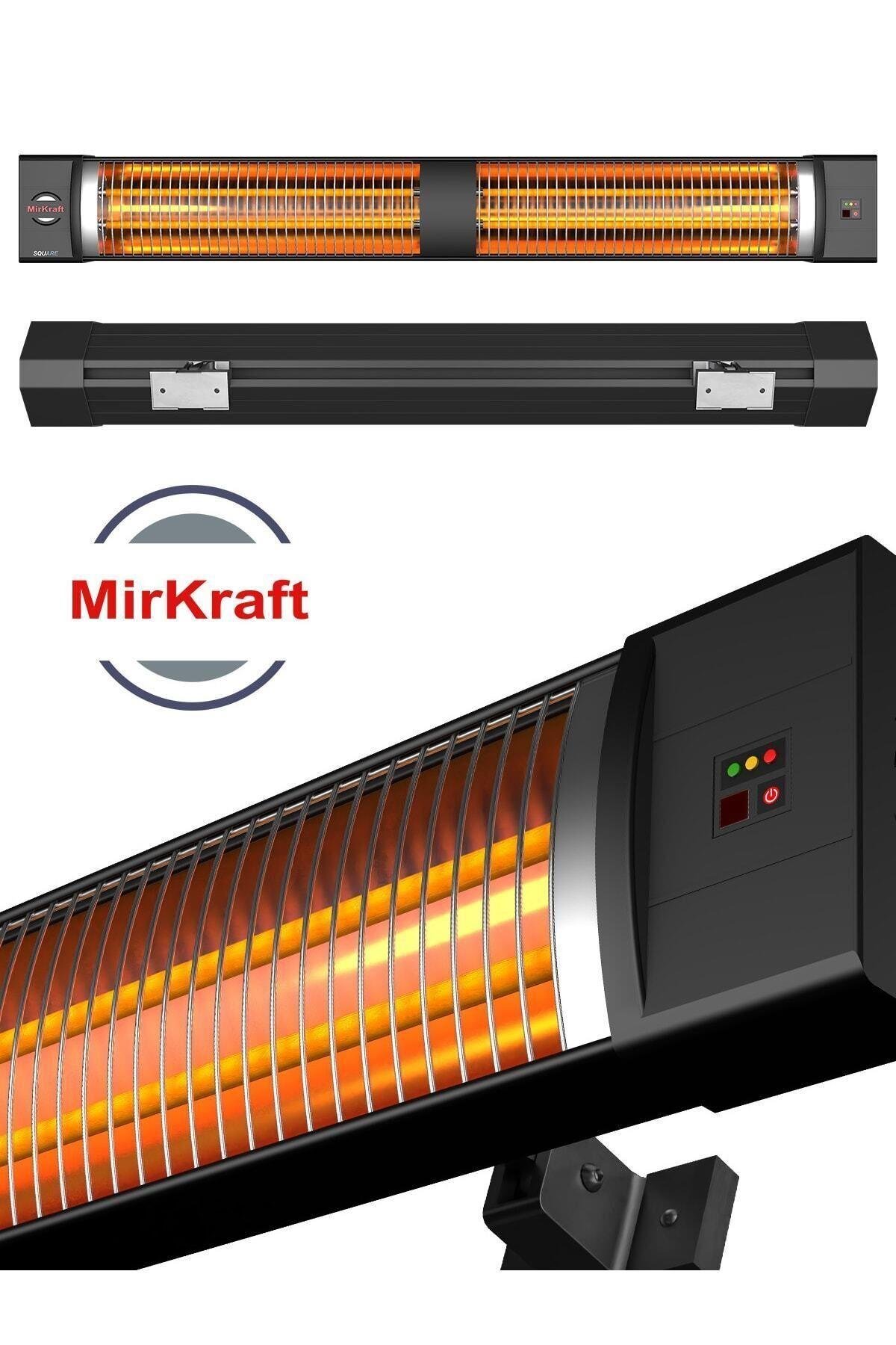 MirKraft Elektrikli Quartz Isıtıcı, 2800 Watt, İki Kademe (1400+1400), SQUARE
