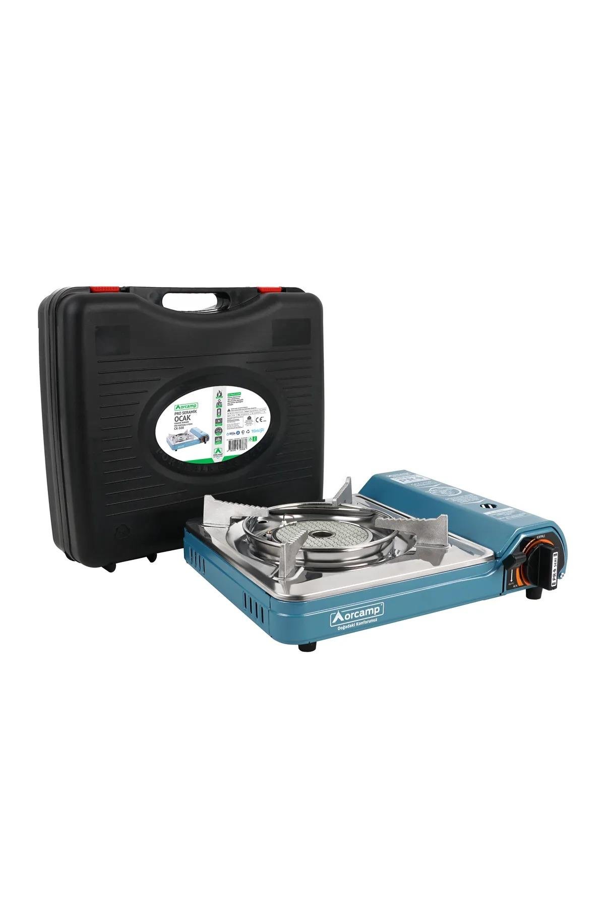 Orcamp Pro Seramik Portatif Ocak Gaz Stop Emniyetli Mavi (Ck-508)