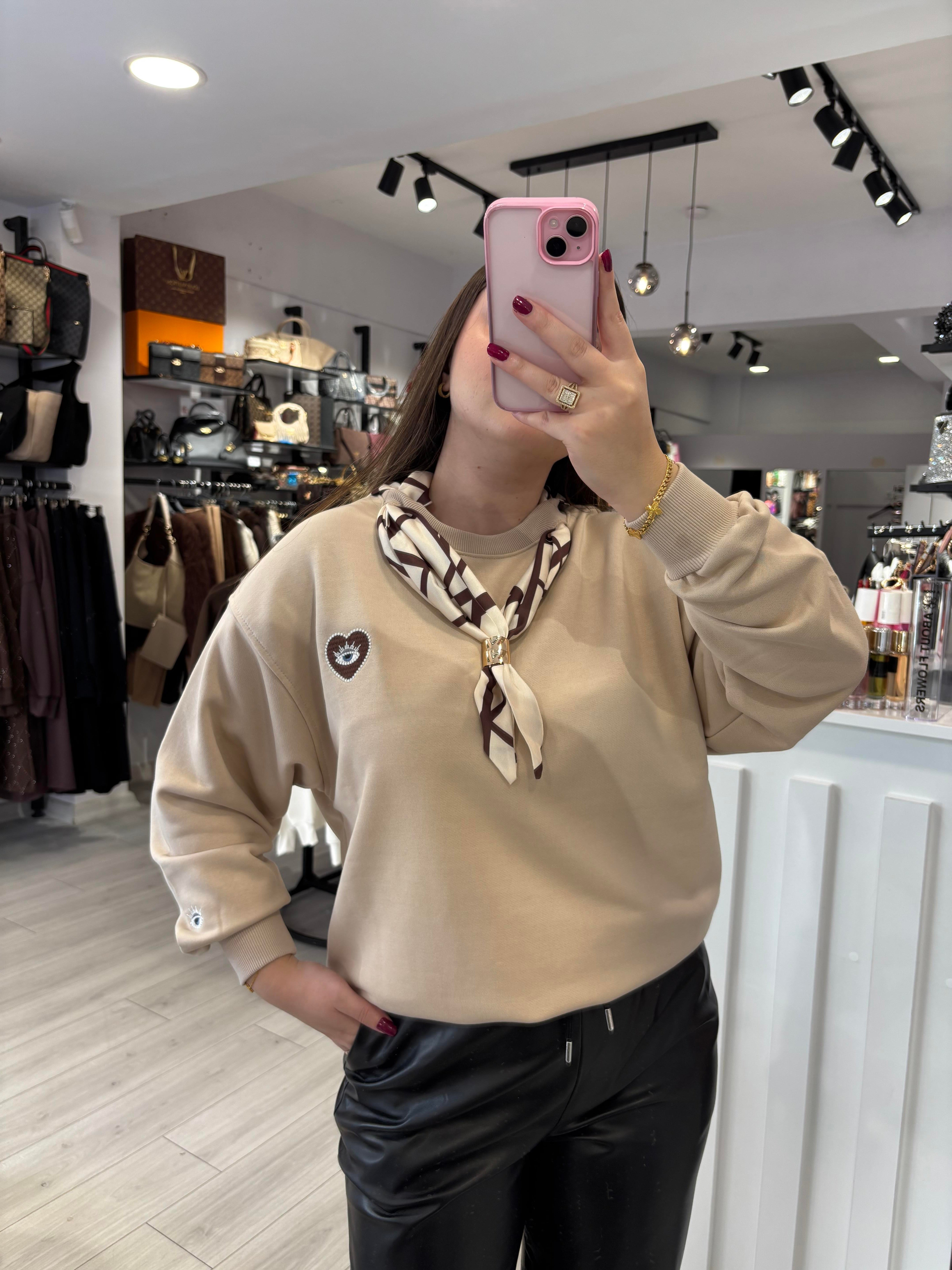 Fular detay Sweatshirt 