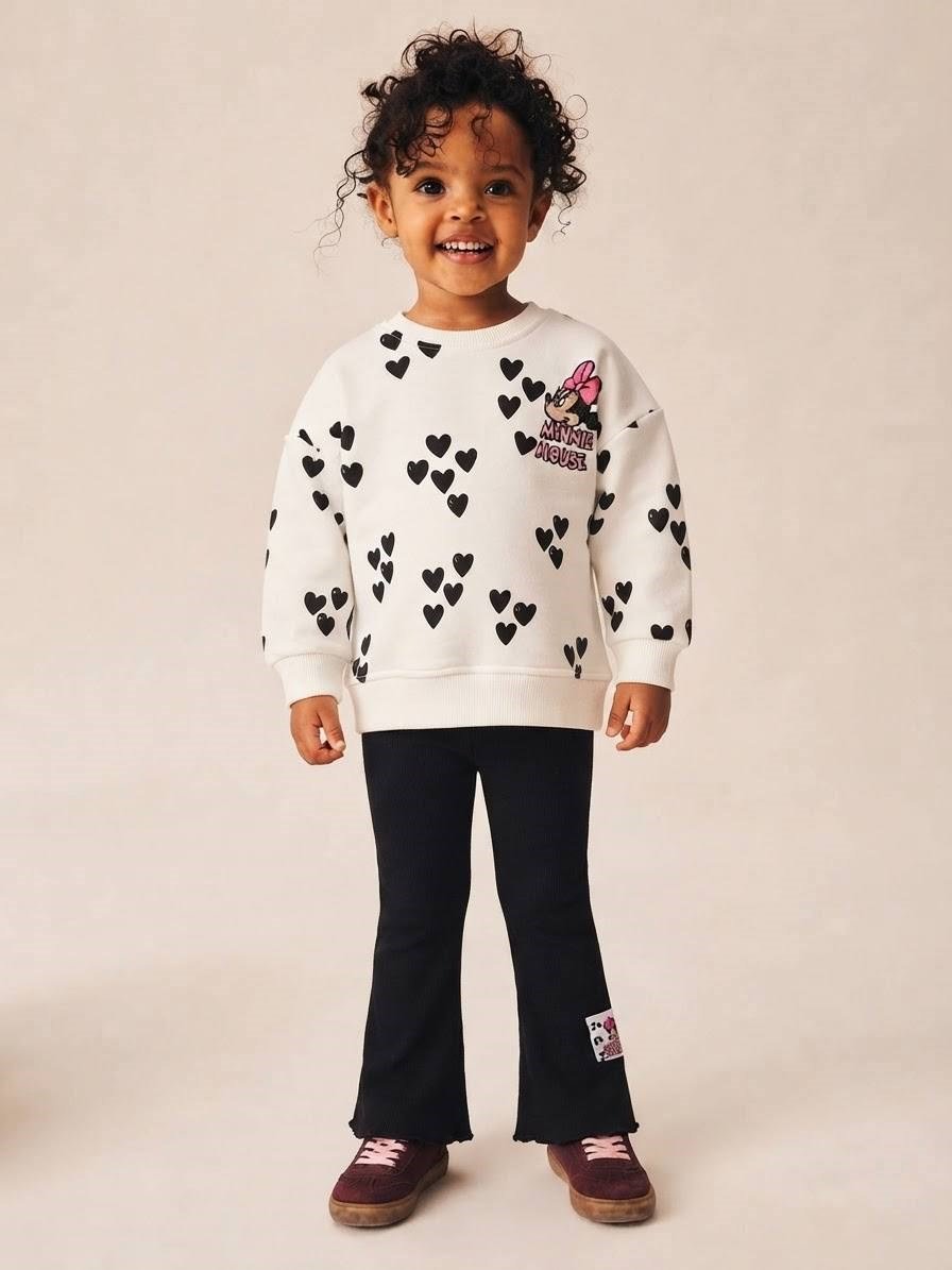 3 iplik kız çocuk minnie mouse taytlı takım