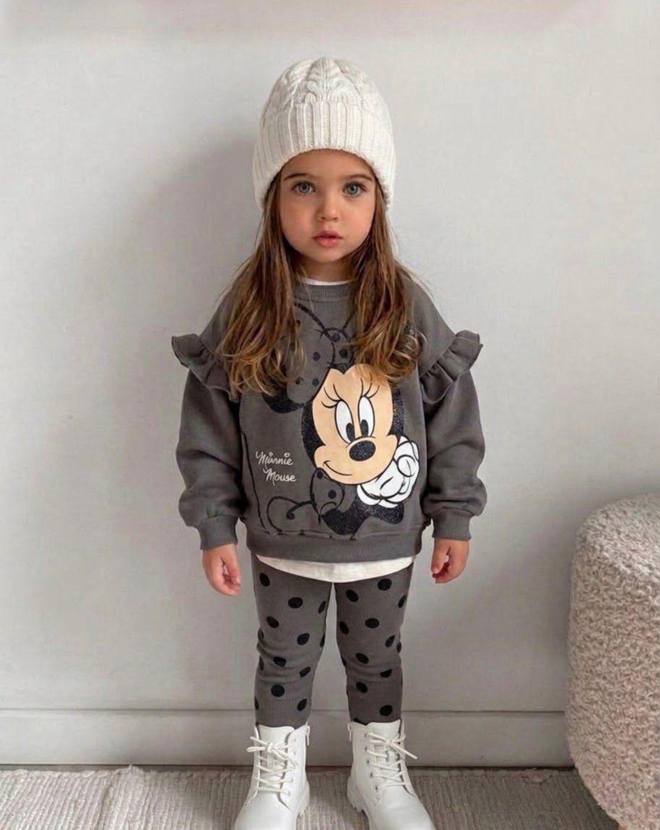 3 iplik Kız çocuk MINNIE taytlı  takım