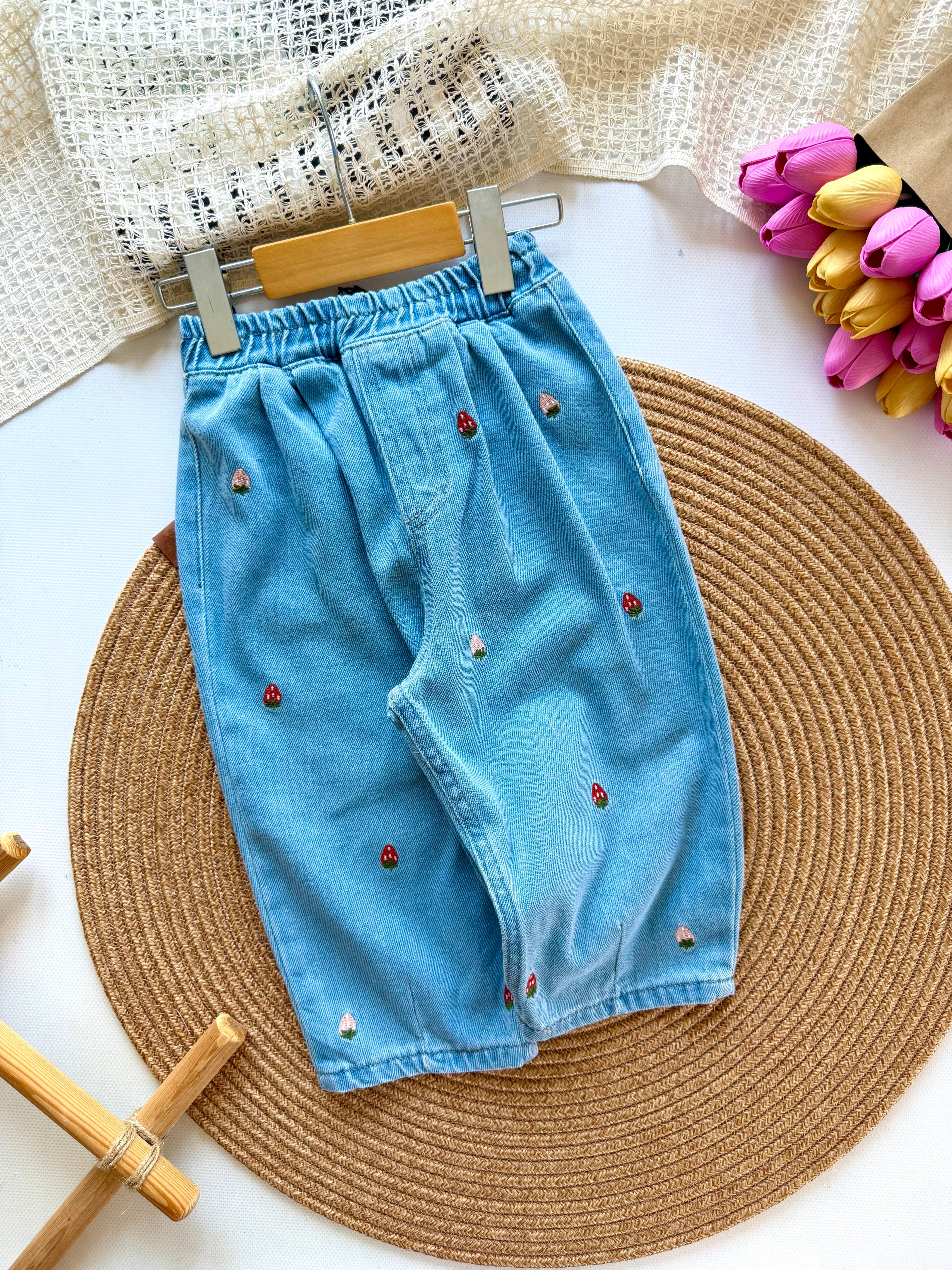 3 iplik Laciel erkek çocuk nakışlı balon jean