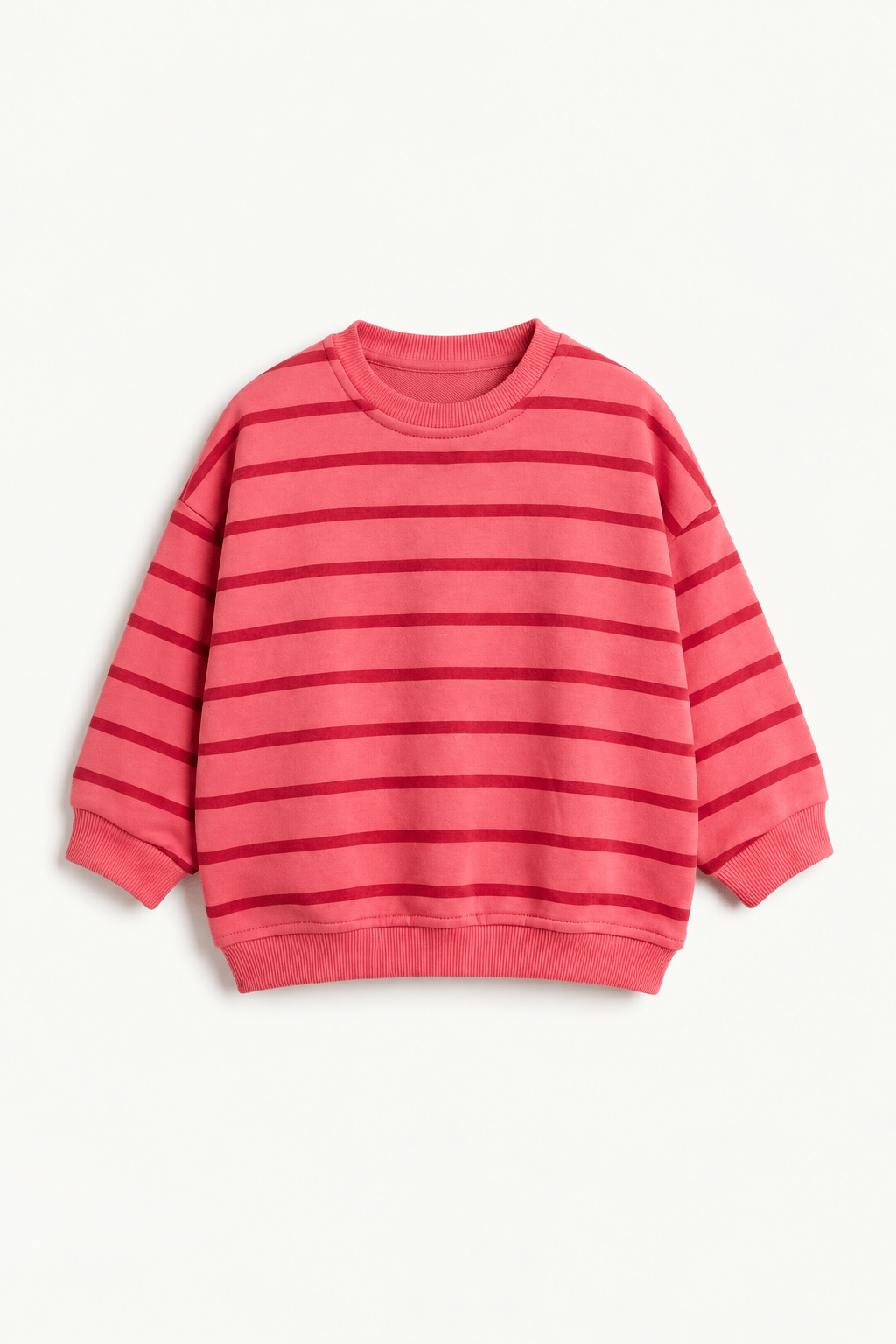 3 iplik Laciel kız çocuk çizgili sweatshirt