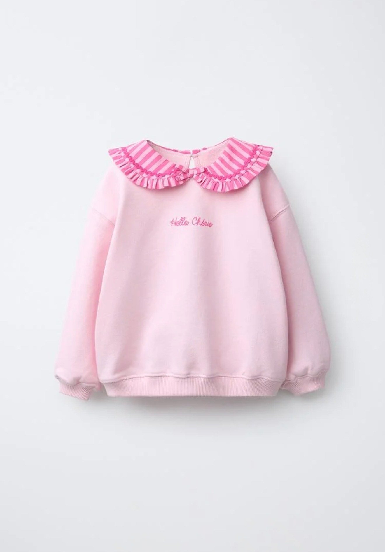 3 iplik Laciel kız çocuk yaka detaylı sweatshirt