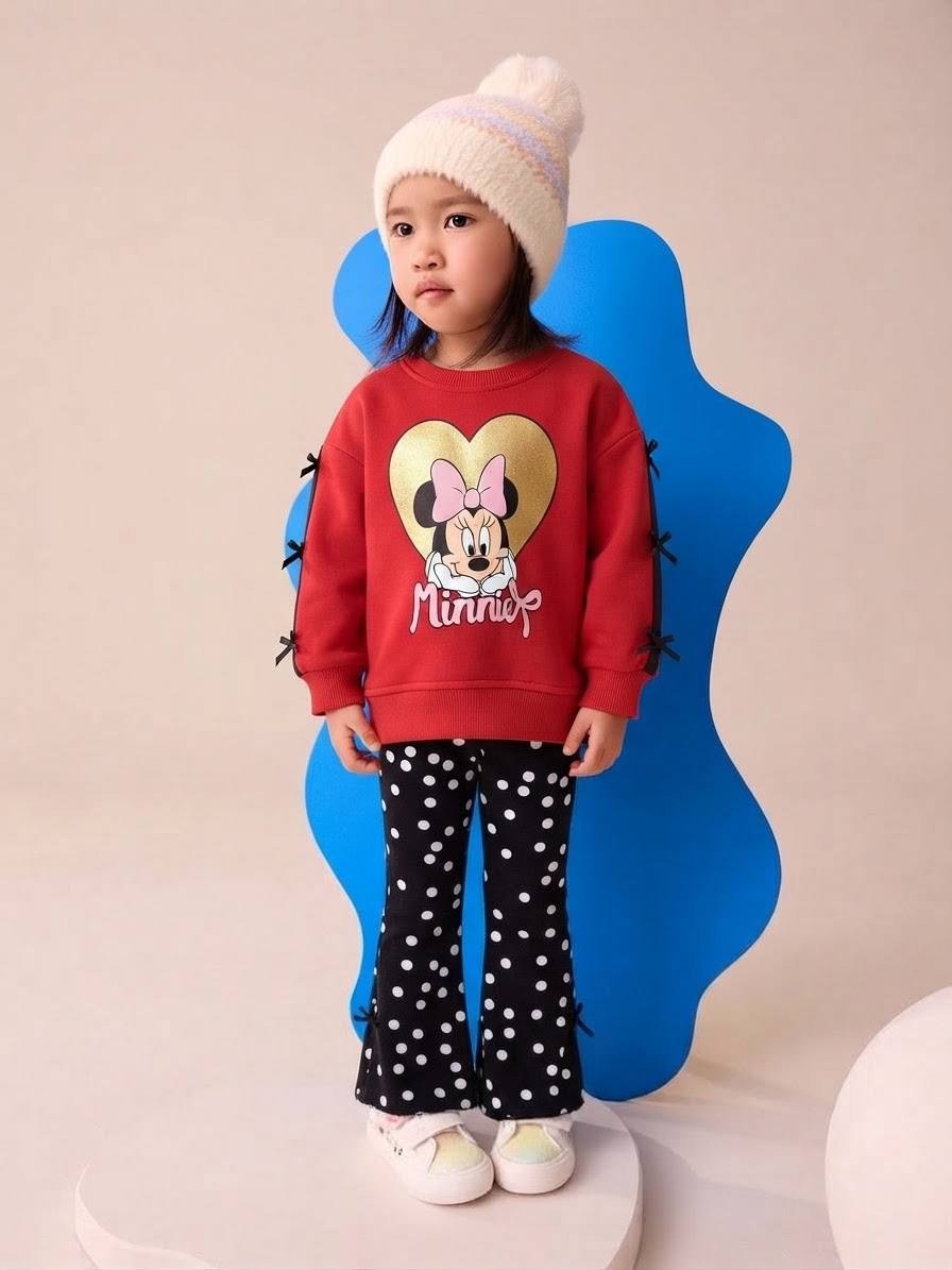 3iplik kız çocuk minnie takım