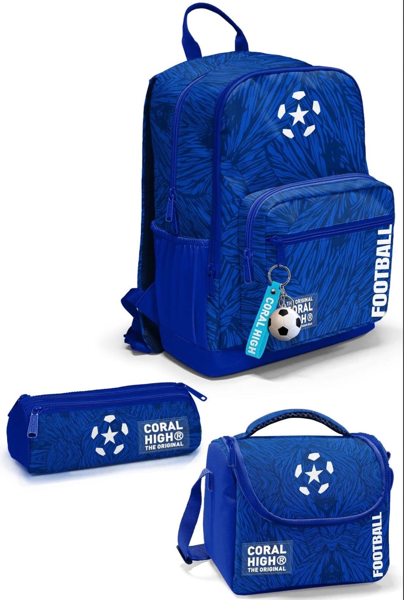 Coral High 3lü çanta seti futbol desenli 0123697