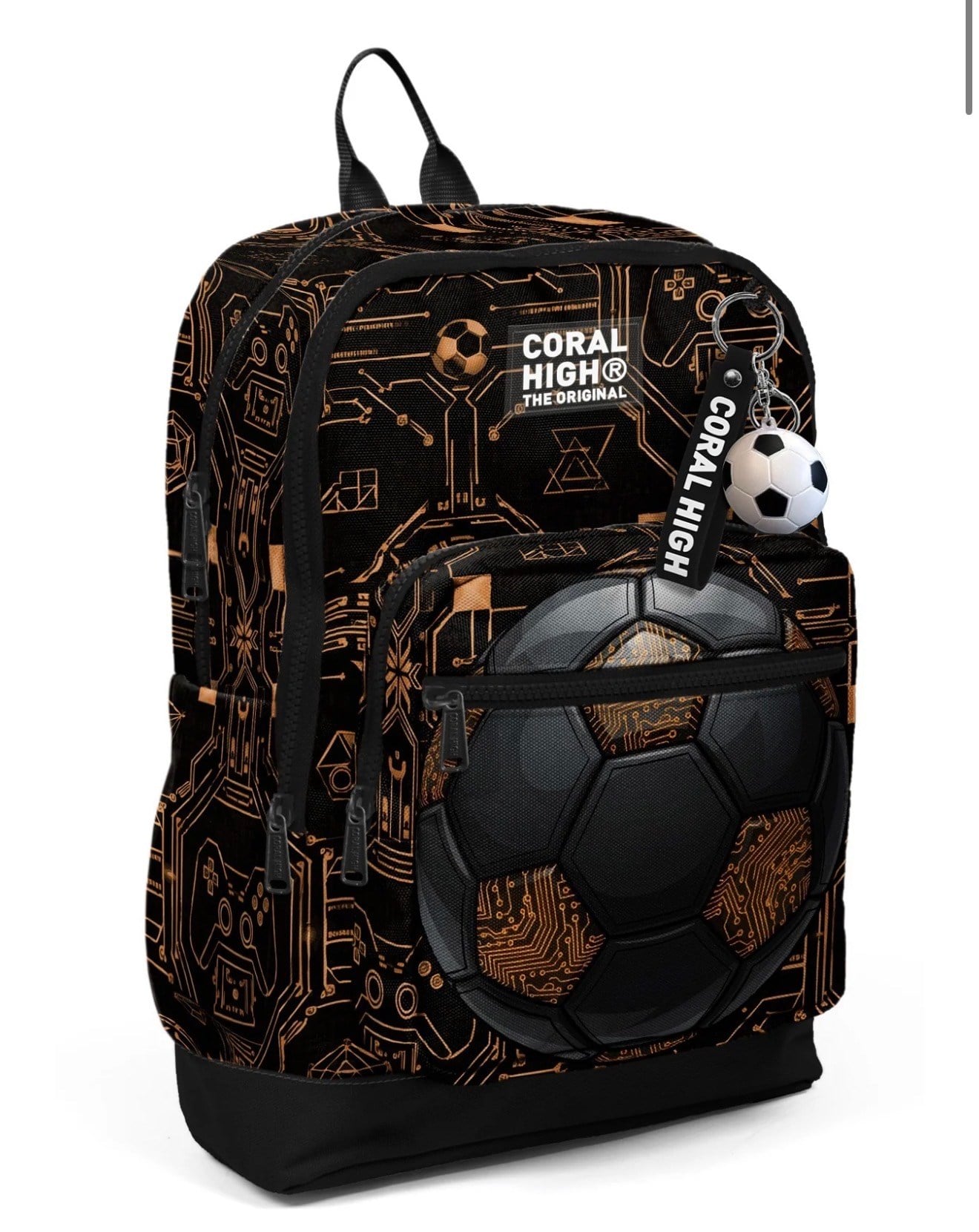 Coral High Kids Futbol Desenli Okul Sırt Çantası 33217
