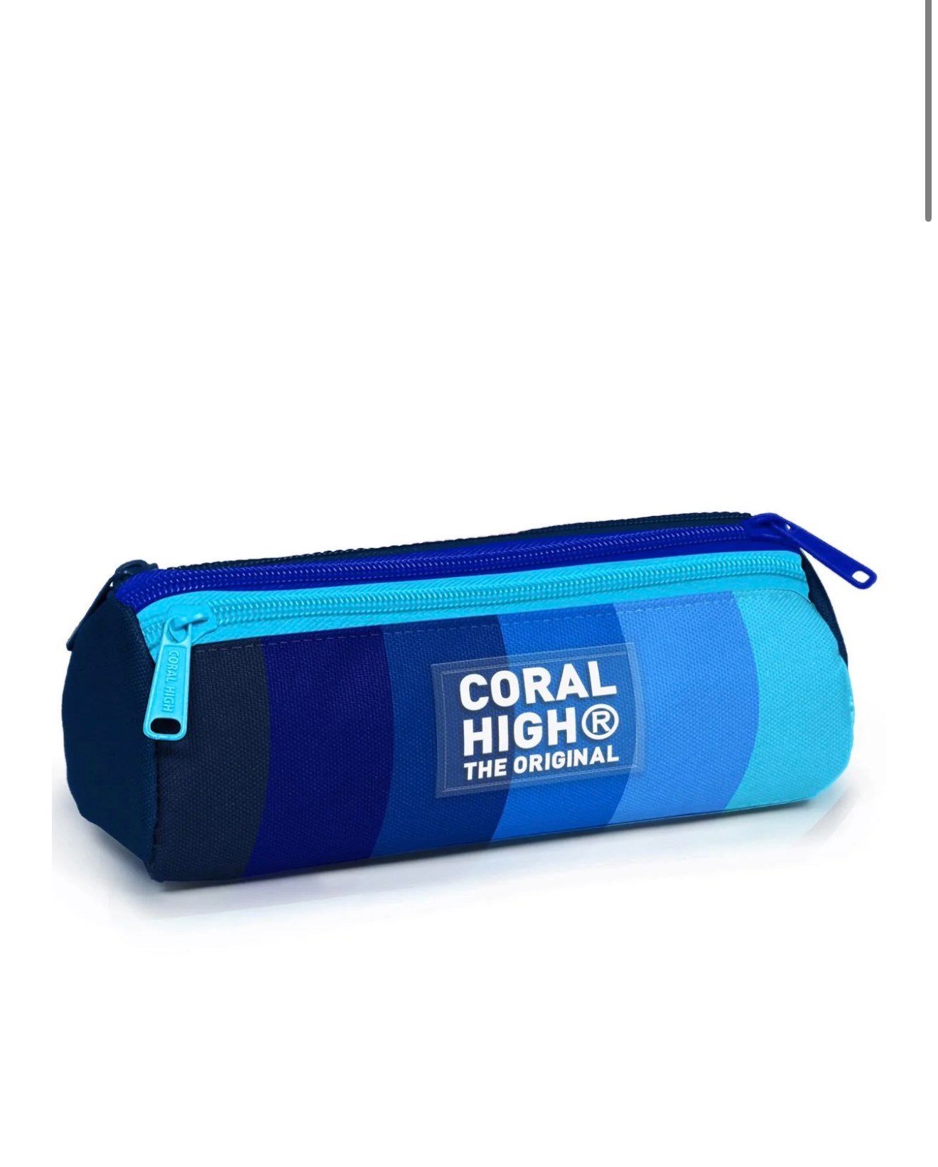 Coral High Kids Renkli Çizgili Üç Bölmeli Kalem Çantası 11195