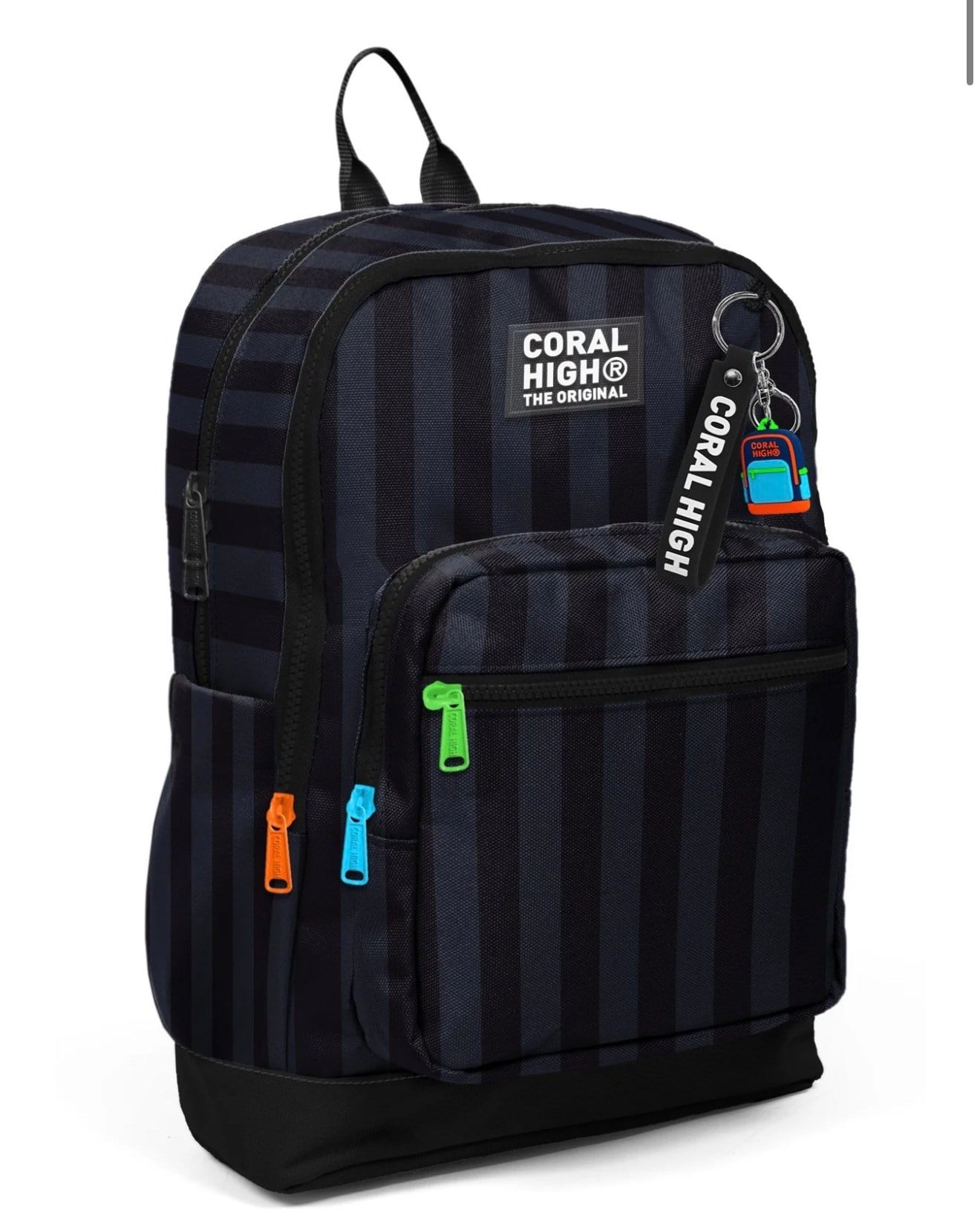 Coral High Kids Siyah Çizgi Desenli Okul Sırt Çantası 33218