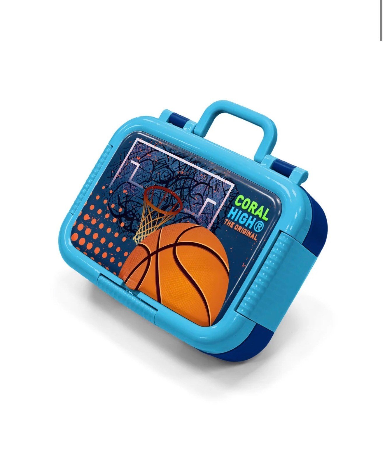 Coral High Kids Turuncu Lacivert Basketbol Desenli Paslanmaz Çelik Beslenme Kabı 39274