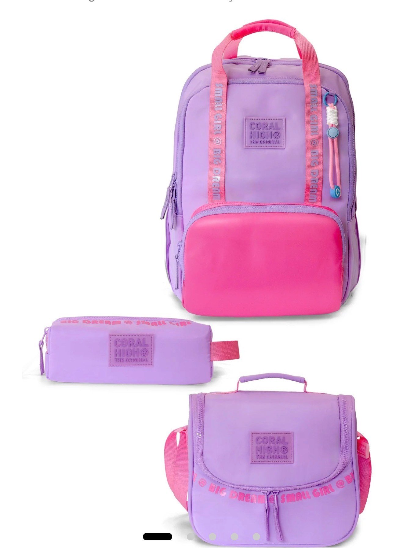 Coral High Lila Pembe 3'lü Okul Çanta Seti SET0124415