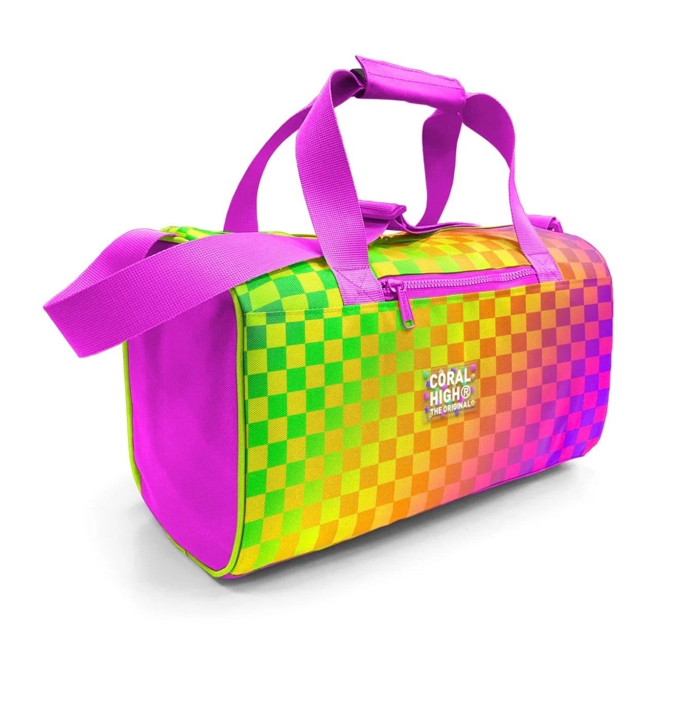 Coral High Neon Renkli Dama Desenli Spor Çantası 27544