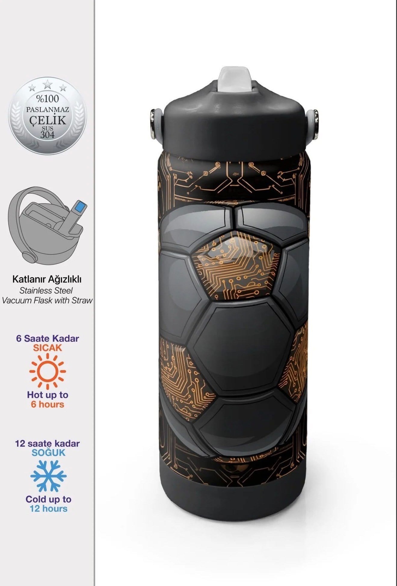 Coral High paslanmaz çelik-katlanır ağızlıklı Termos(650 ML) 38317