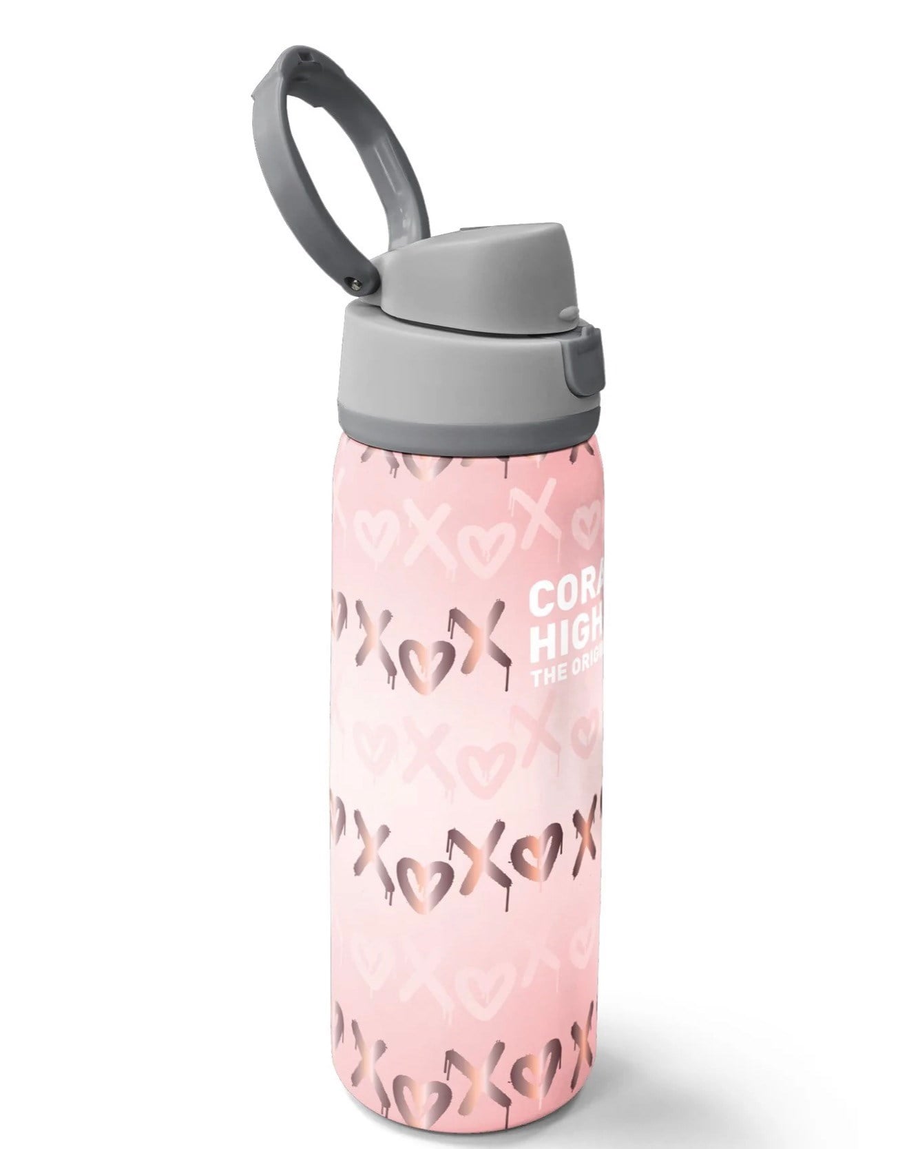 Coral High Pudra Desenli Pipetli ve Direkt İçim Çelik Termos 800 ml 38594