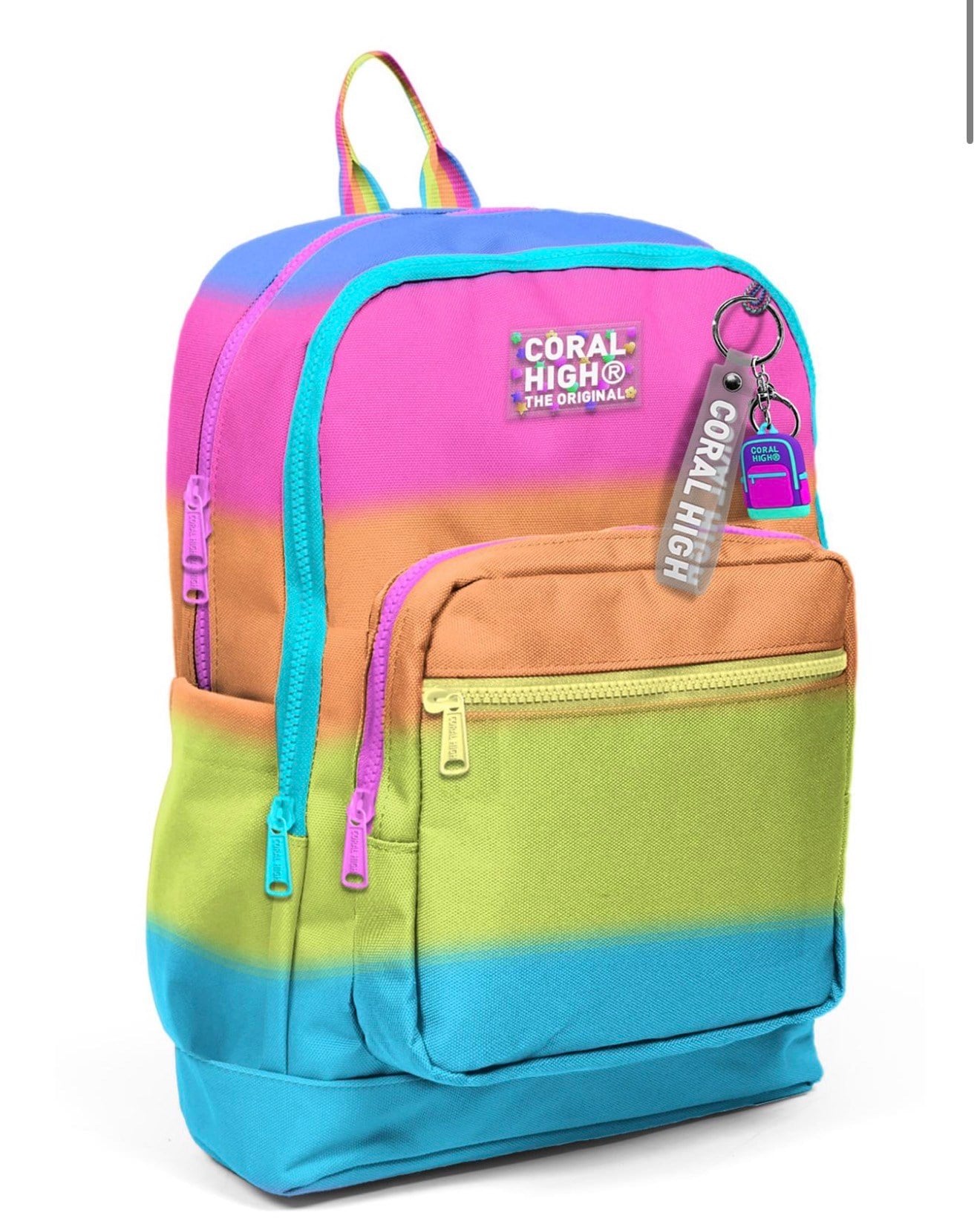 Coral High Renkli Çizgili Okul Sırt Çantası 23673