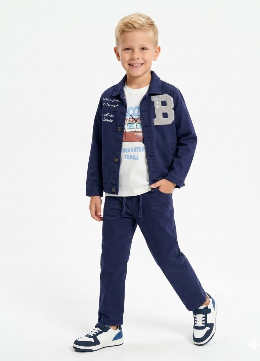 Erkek çocuk denim 3lü set