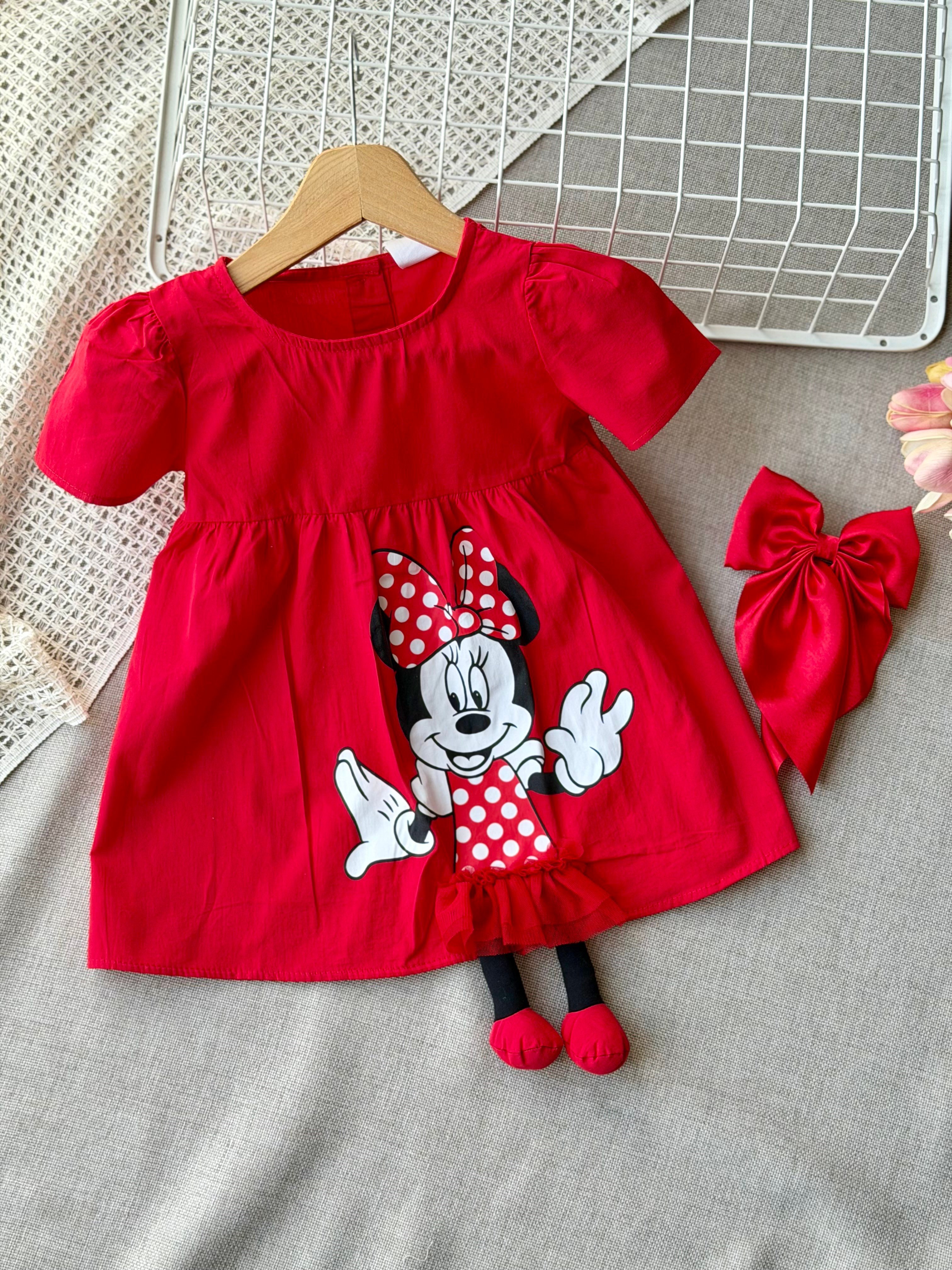 Kız çocuk minnie elbise